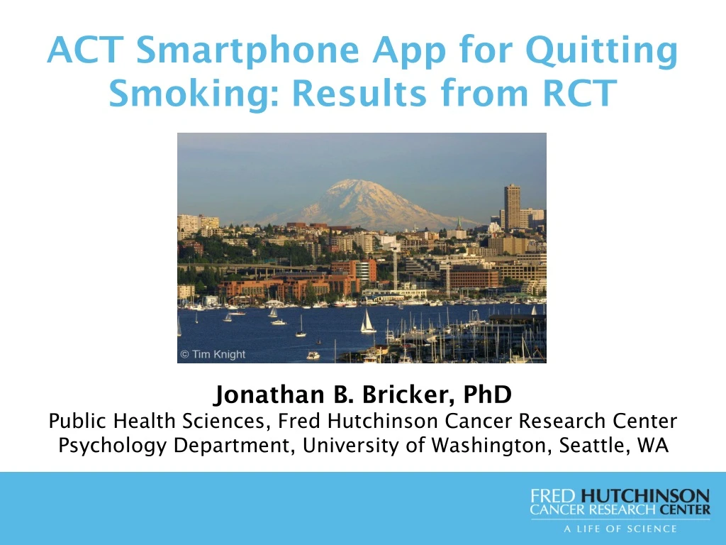 act smartphone app for quitting smoking results from rct