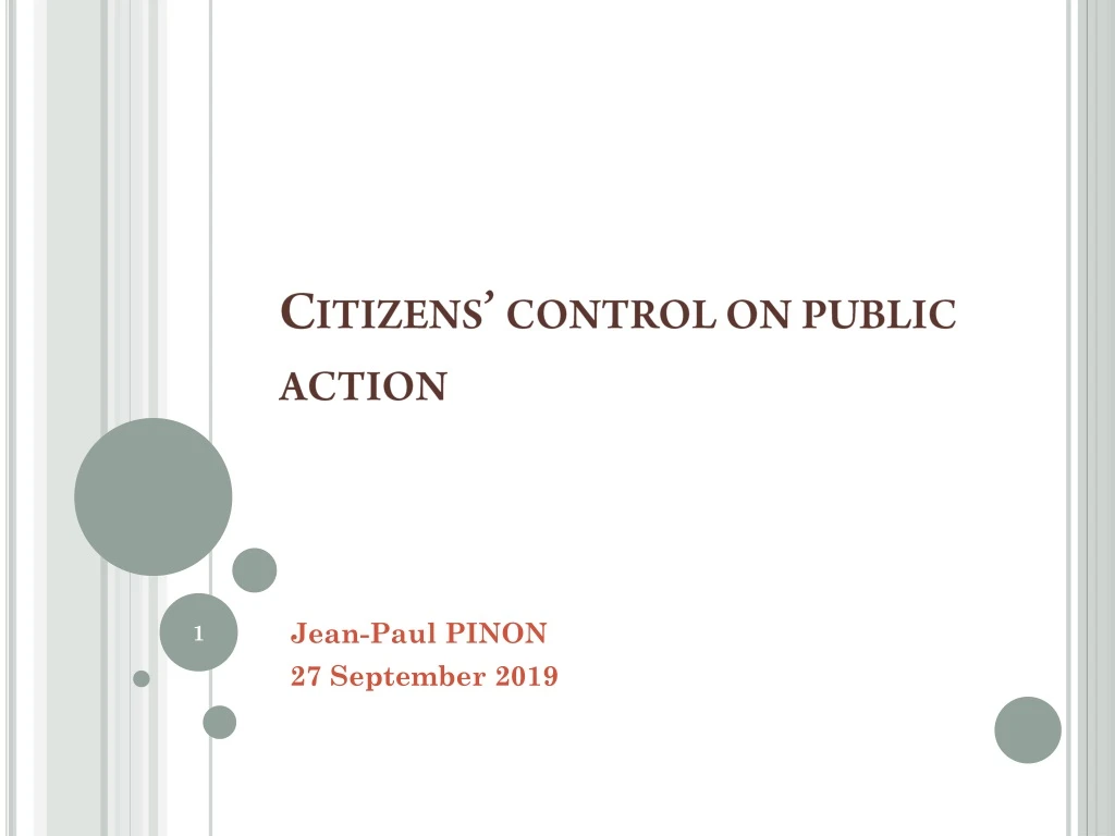 citizens control on public action