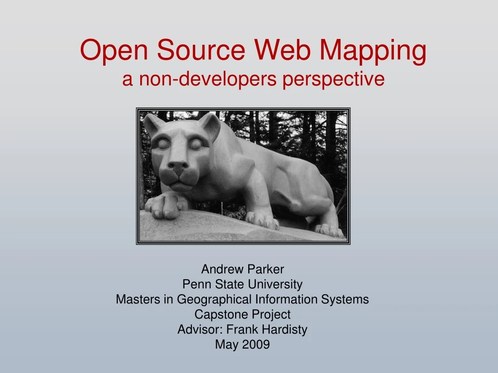 open source web mapping a non developers perspective