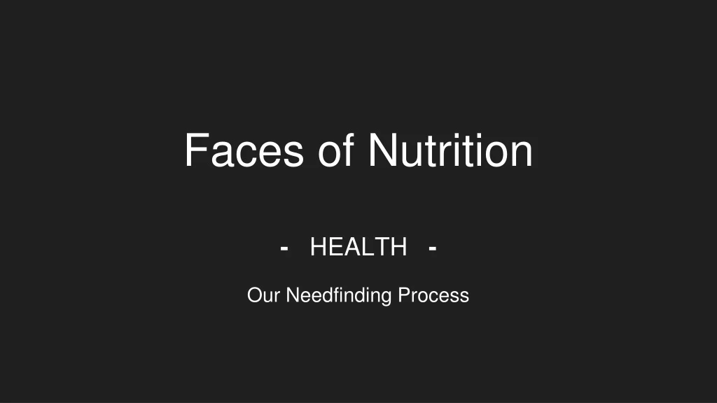 faces of nutrition