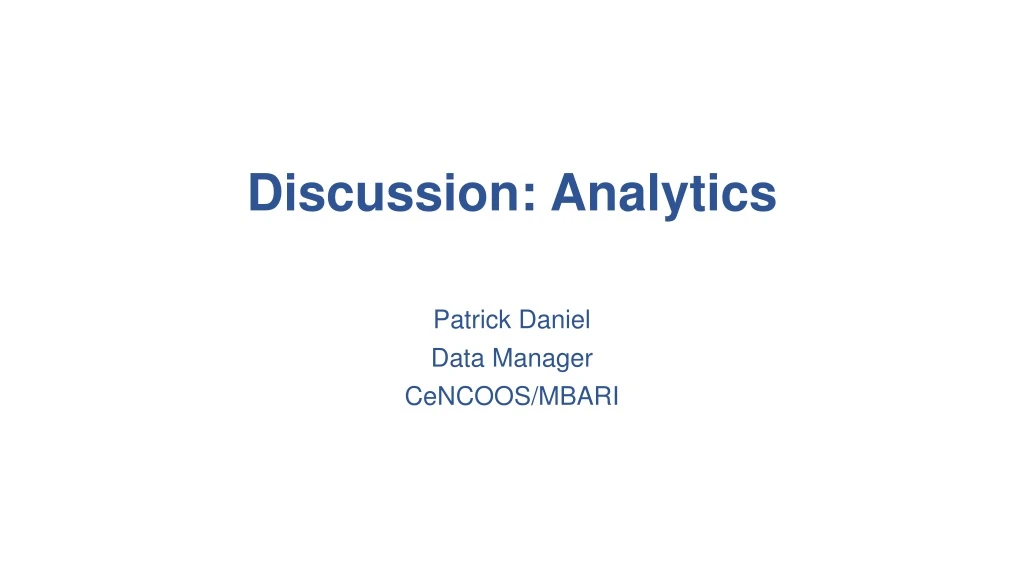 discussion analytics