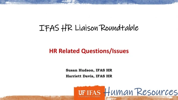 IFAS HR Liaison Roundtable