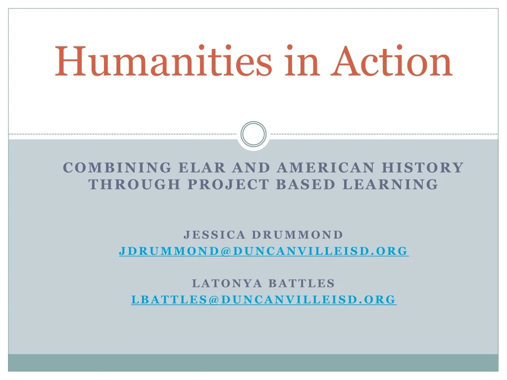 humanities in action