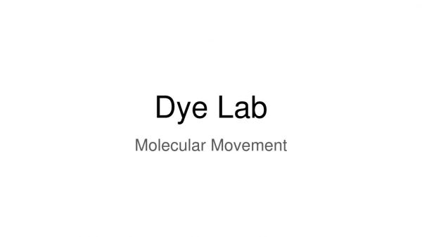 Dye Lab
