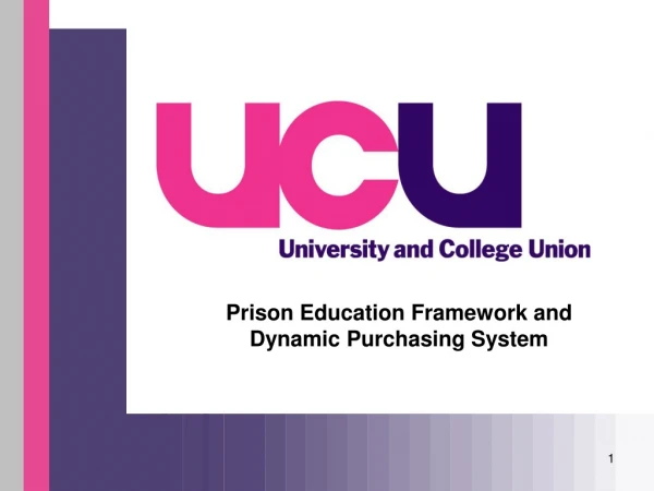 Prison Education Framework and Dynamic Purchasing System
