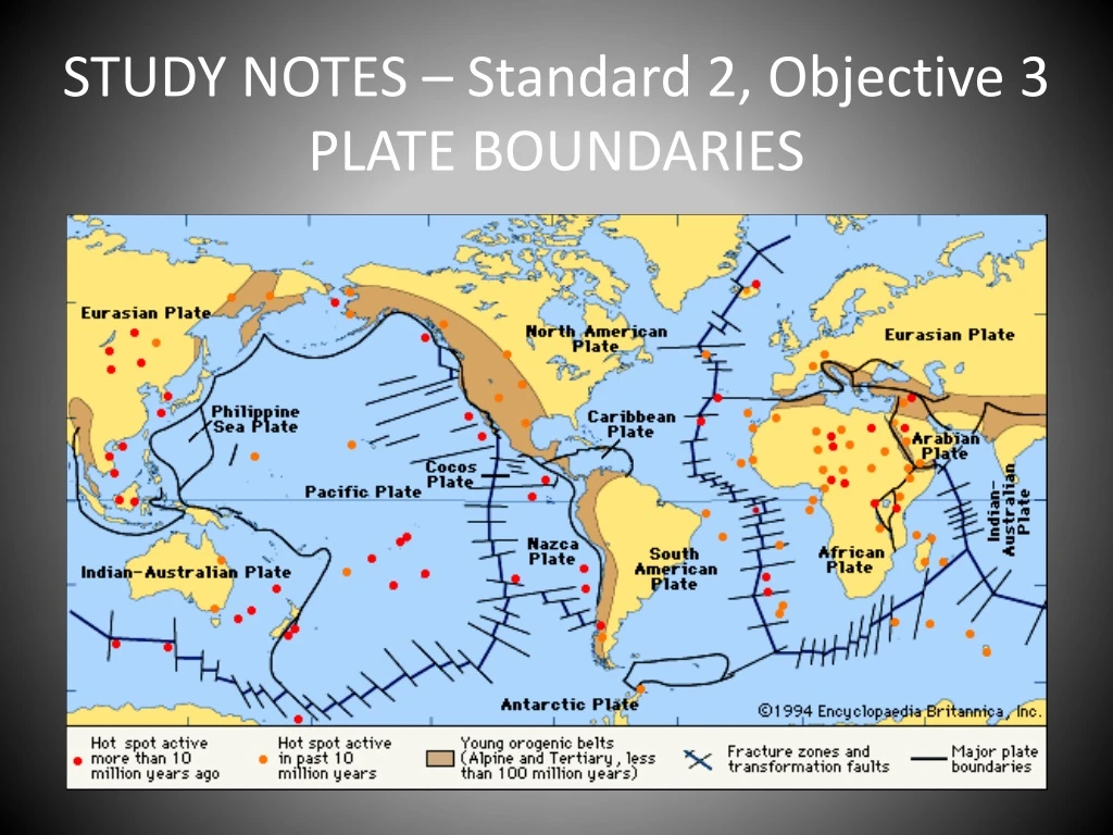 study notes standard 2 objective 3 plate boundaries