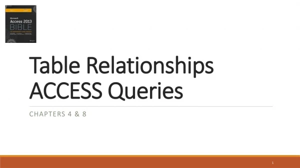 Table Relationships ACCESS Queries
