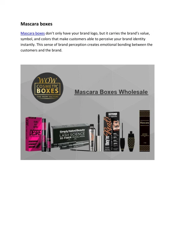 Mascara boxes