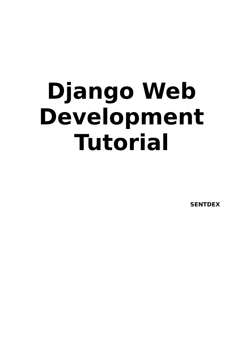 django web development tutorial