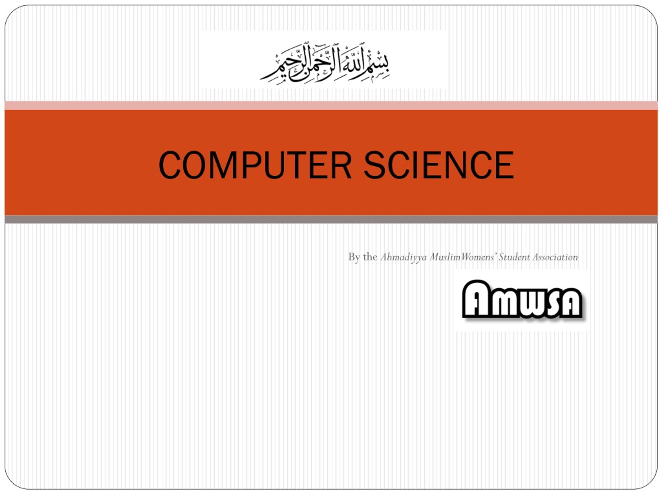 COMPUTER SCIENCE - slide 1