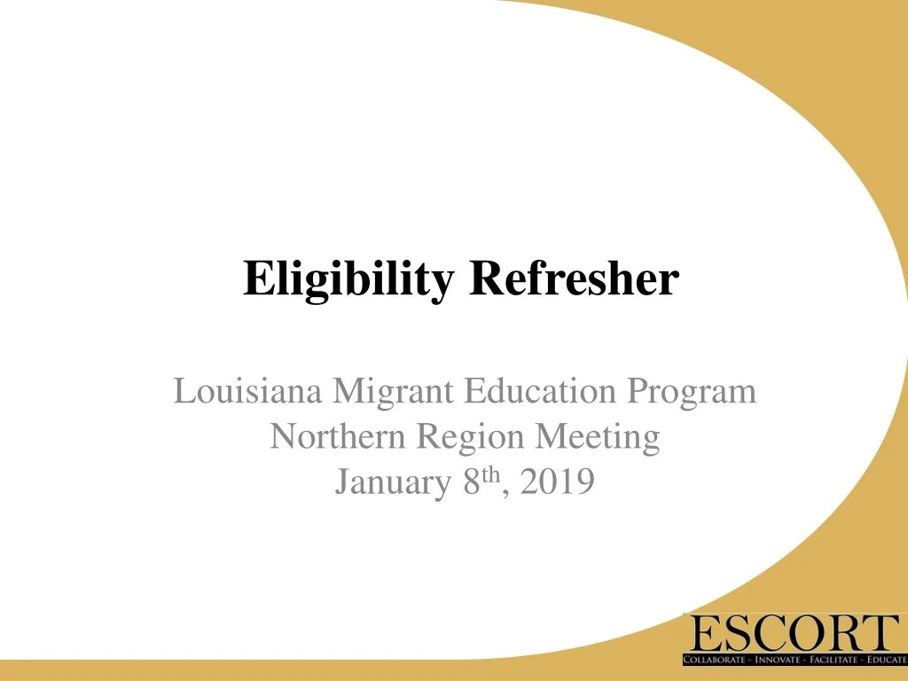 eligibility refresher