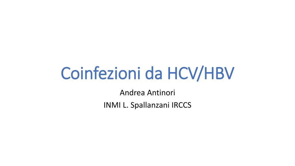 coinfezioni da hcv hbv