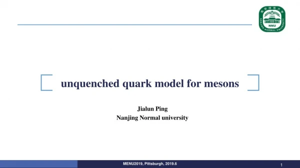 unquenched quark model for mesons