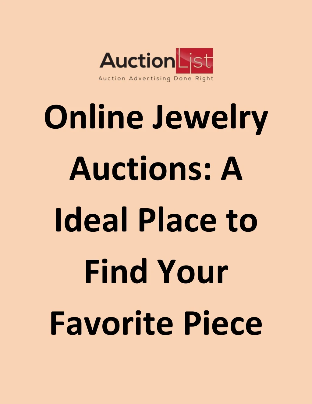 online jewelry auctions a ideal place to find