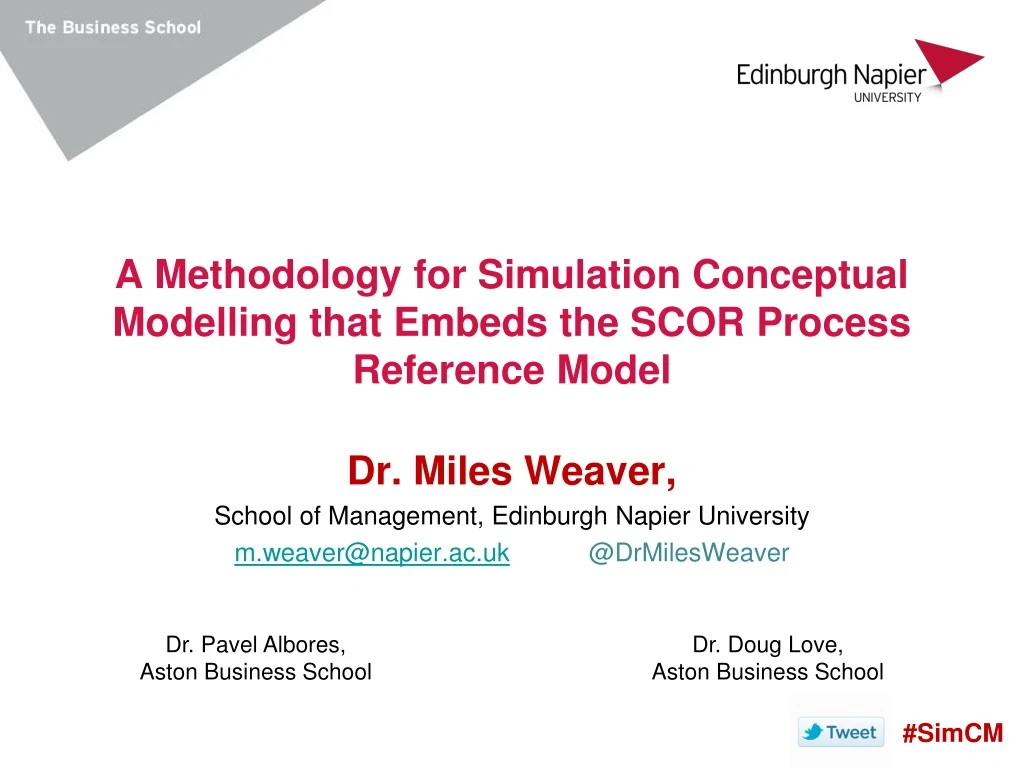 a methodology for simulation conceptual modelling that embeds the scor process reference model