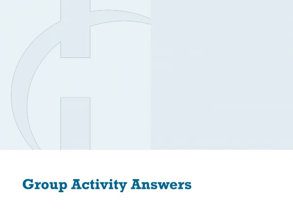 Group Activity Answers