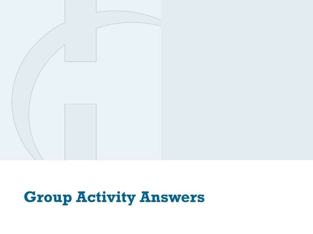 group activity answers