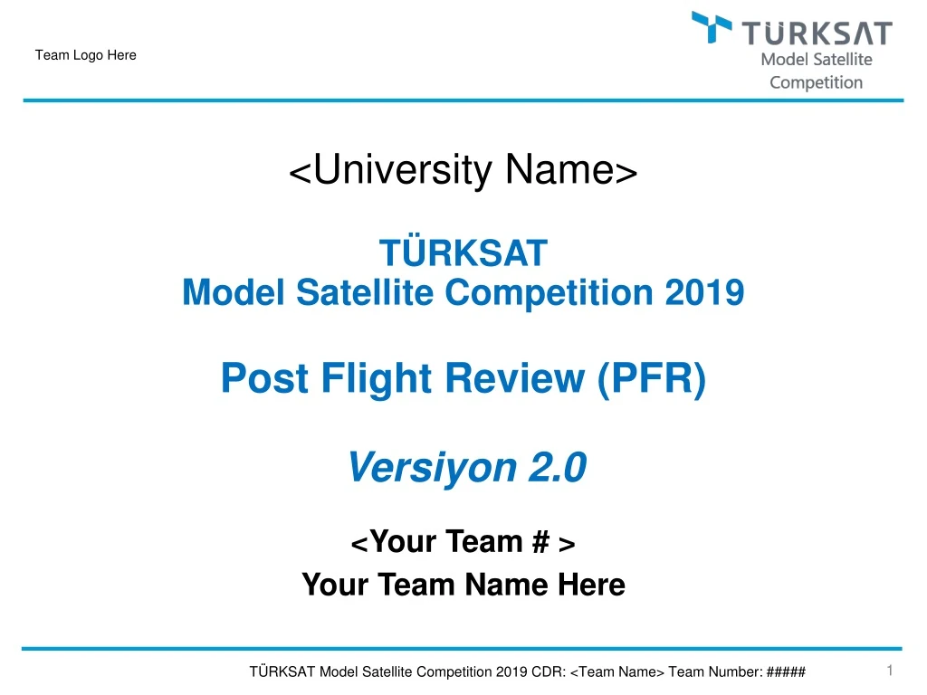 t rksat model satellite competition 201 9 post flight review pf r versiyon 2 0