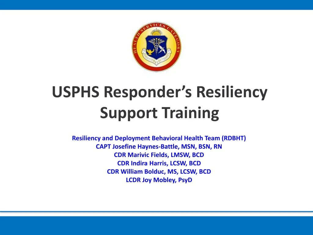 usphs responder s resiliency support training