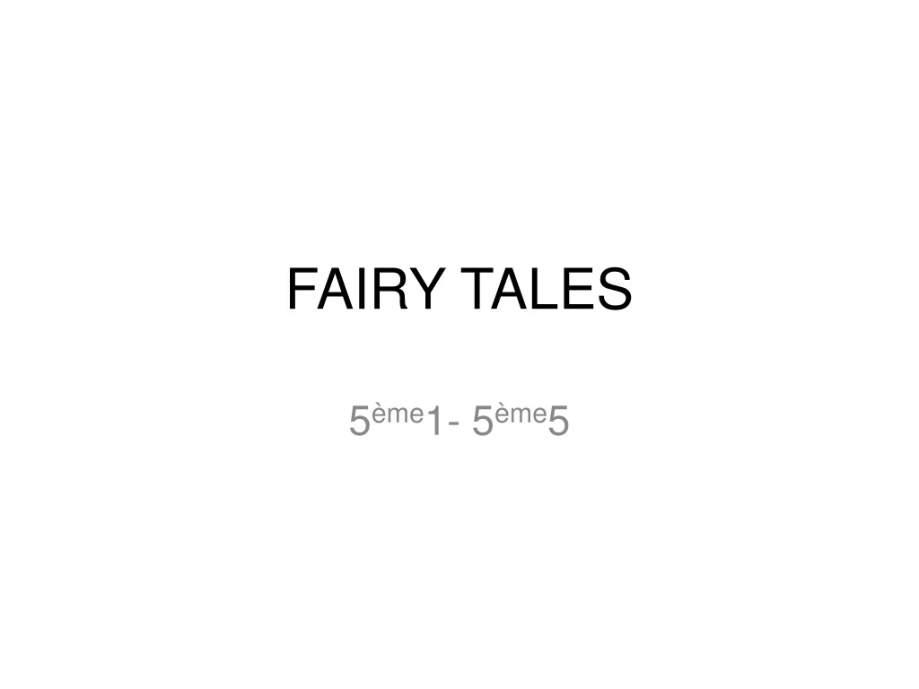 fairy tales