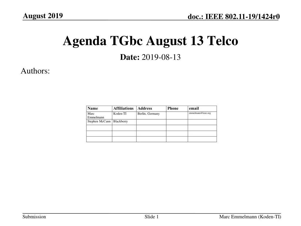 agenda tgbc august 13 telco