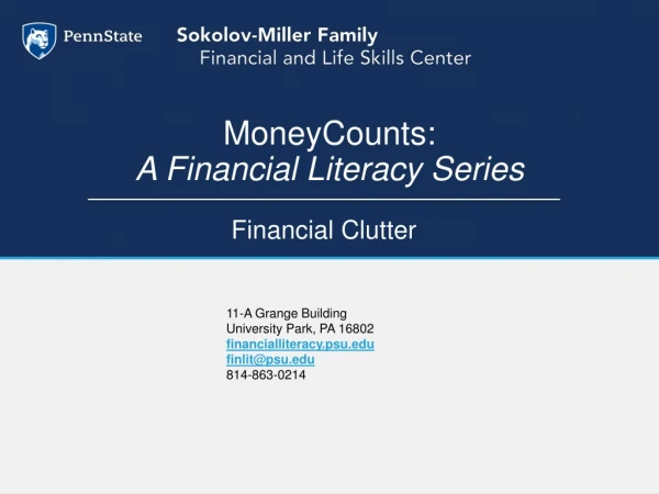 MoneyCounts : A Financial Literacy Series