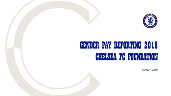 Gender Pay Reporting 2018 Chelsea fc foundation