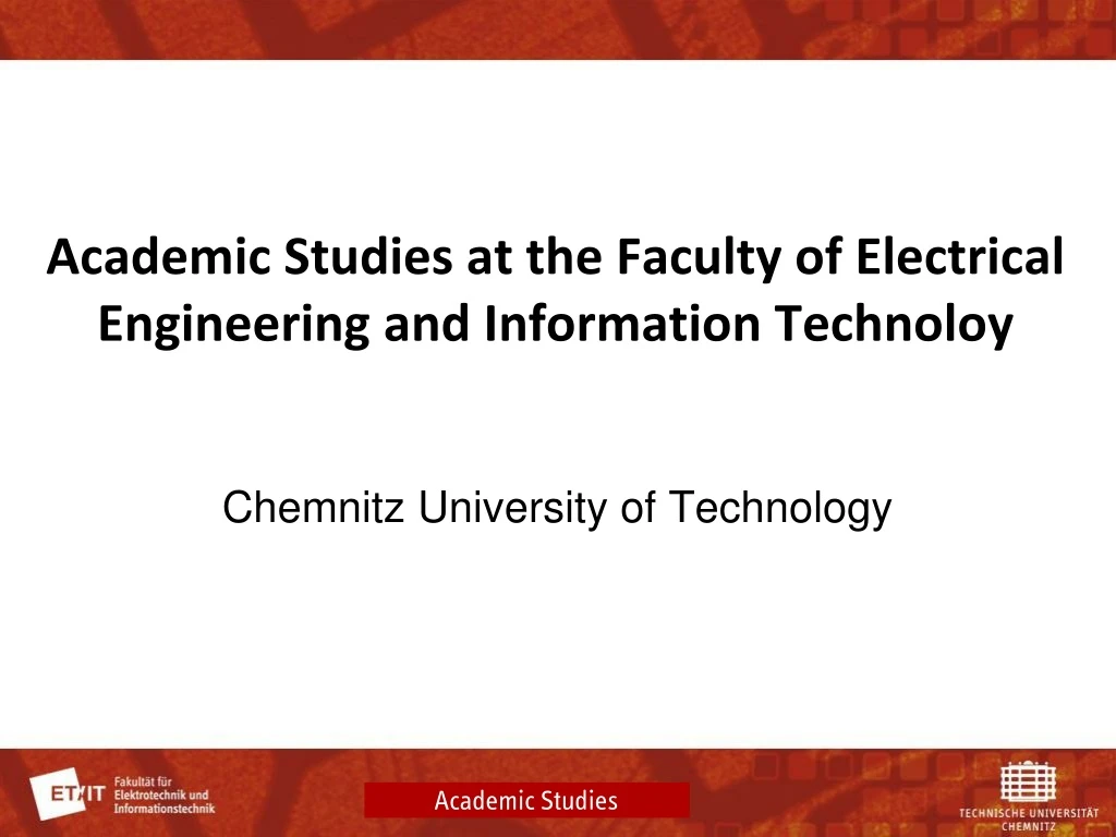 academic studies at the faculty of electrical engineering and information technoloy