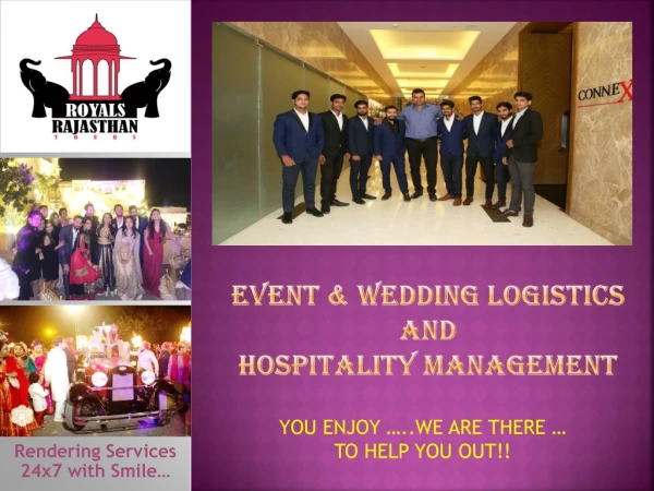 EVENT &amp; Wedding LOGISTICs and HOSPITALITY MANAGEMENT