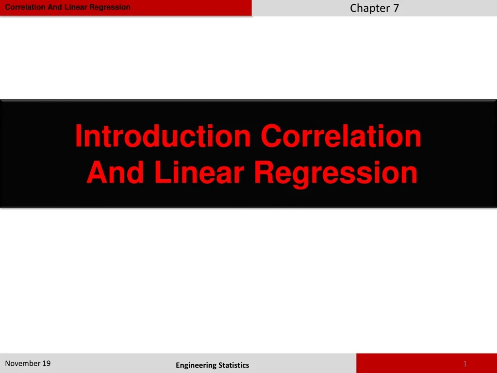 correlation and linear regression
