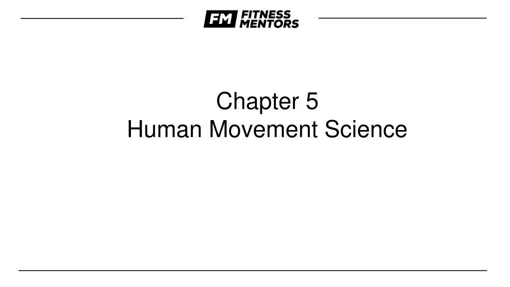 chapter 5 human movement science