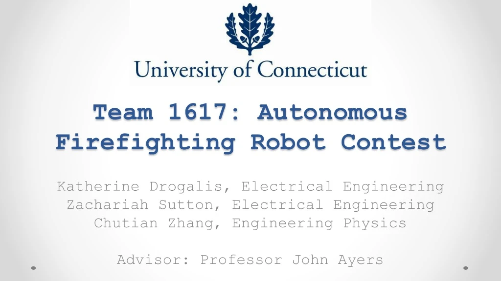team 1617 autonomous firefighting robot contest