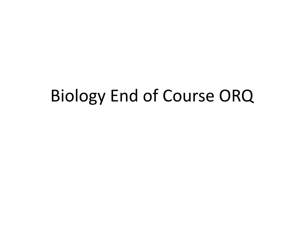biology end of course orq