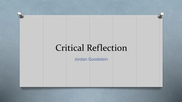 Critical Reflection