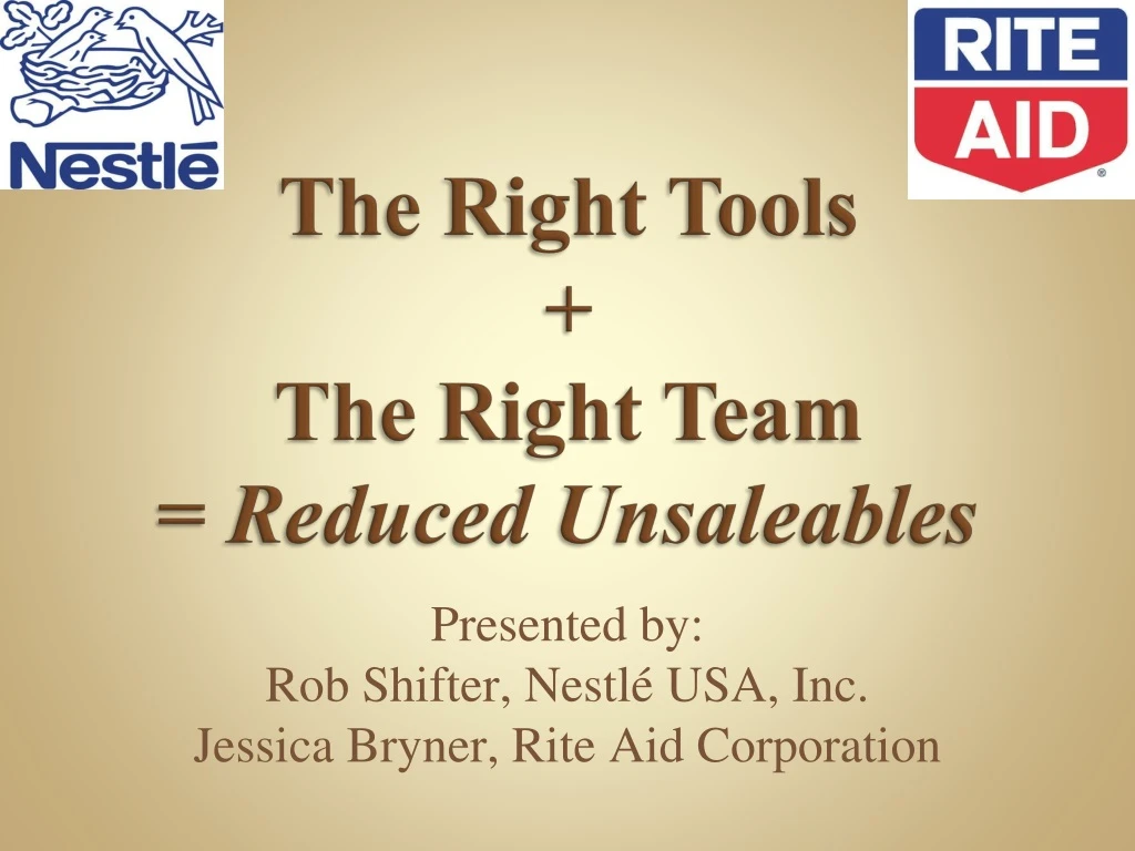 the right tools the right team reduced unsaleables