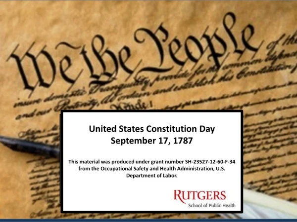 United States Constitution Day September 17, 1787