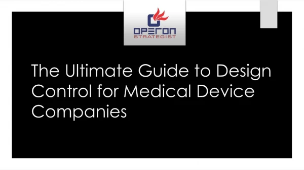 the ultimate guide to design control for medical device companies
