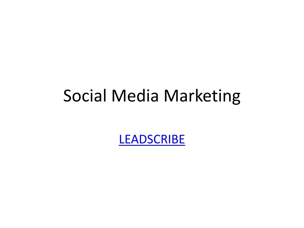 social media marketing