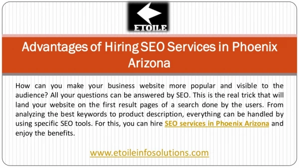 Advantages of Hiring SEO Services in Phoenix Arizona