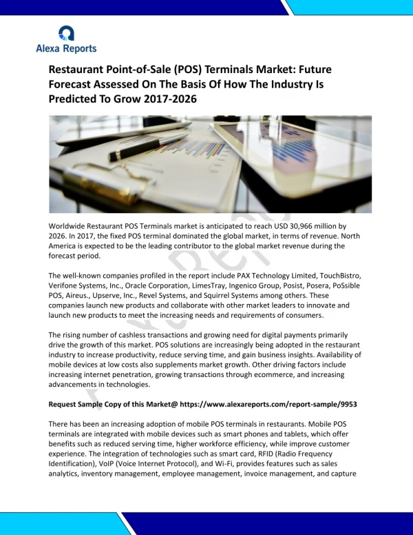restaurant point of sale pos terminals market