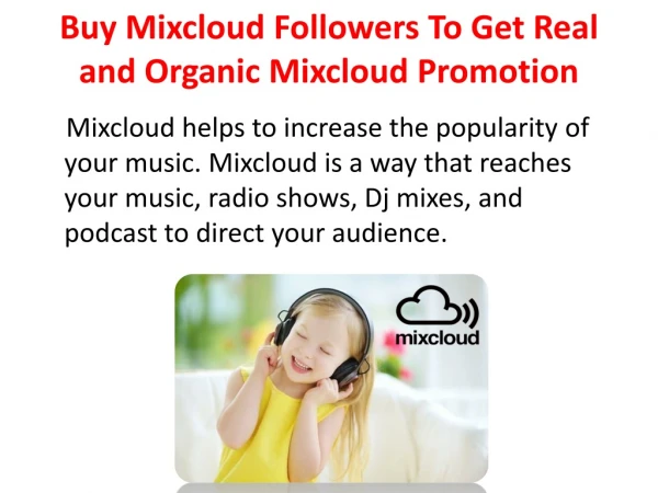 Buy Mixcloud Followers To Connect Mixcloud Listeners