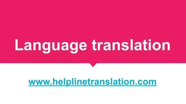 language translation