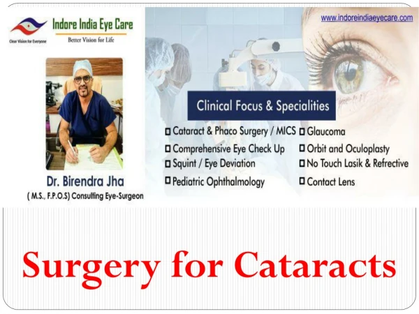 Surgery for Cataracts