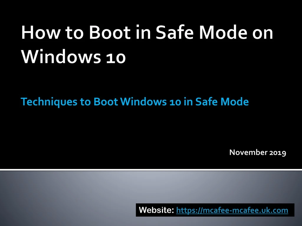 how to boot in safe mode on windows 10
