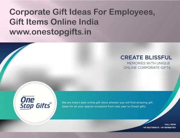 Corporate Gift Ideas For Employees, Gift Items Online India - Onestopgifts.in