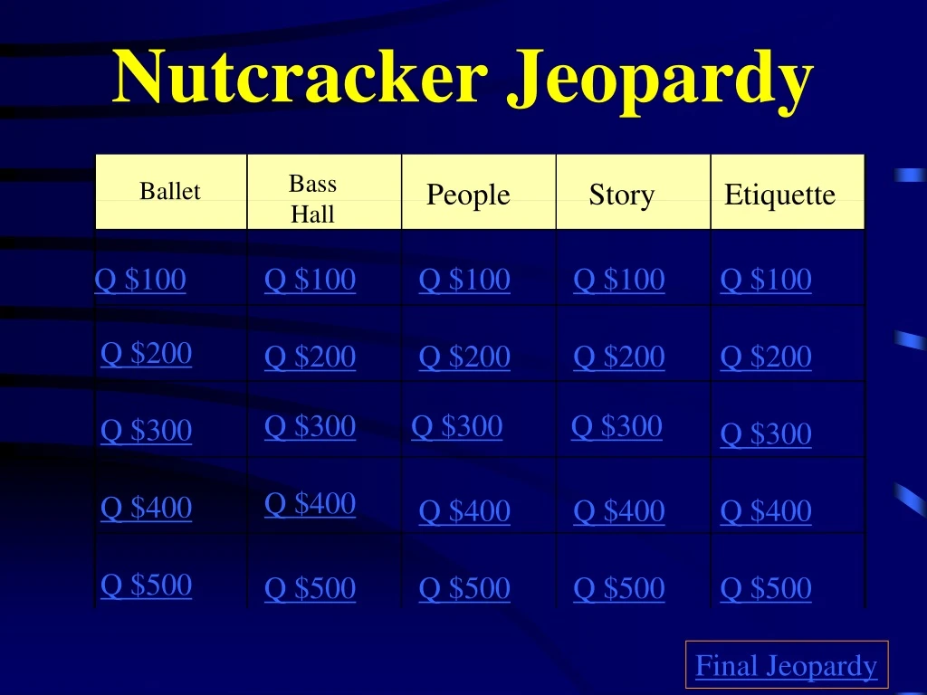 nutcracker jeopardy