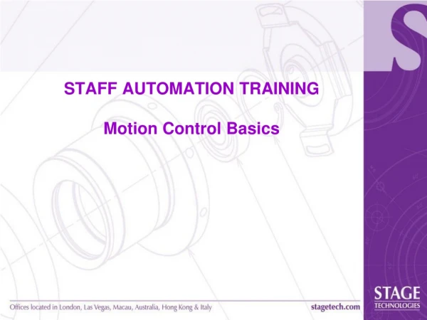 STAFF AUTOMATION TRAINING Motion Control Basics