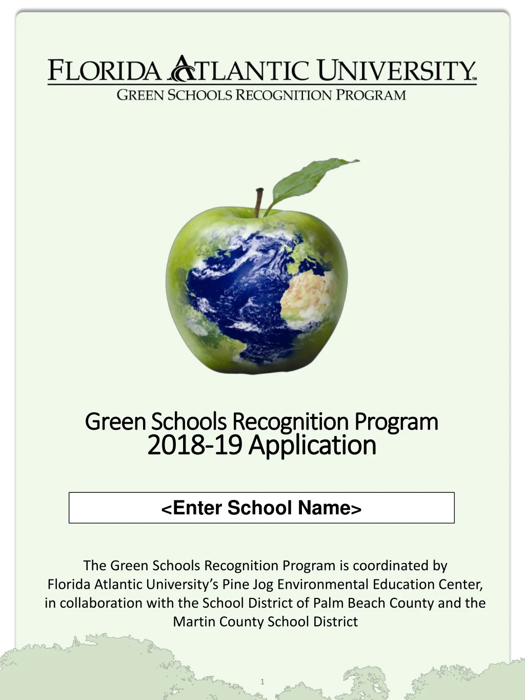 green schools recognition program 2018