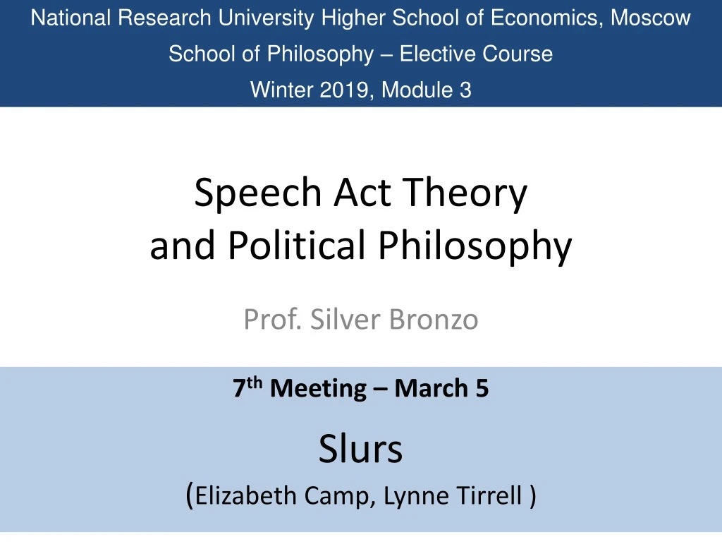 speech act theory and political philosophy