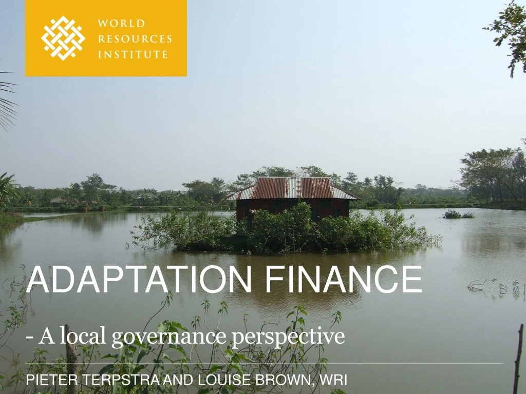 adaptation finance